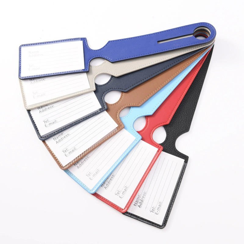 Customized PU Leather Luggage Tags Fashionable Multi-Color Personalized ...