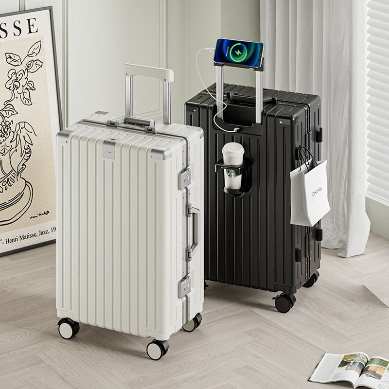 Aluminum Frame Lightweight Hard case ABS Carry-ons Suitcase Abs Bag Set Summer Luggage Set Long Journey Luggage