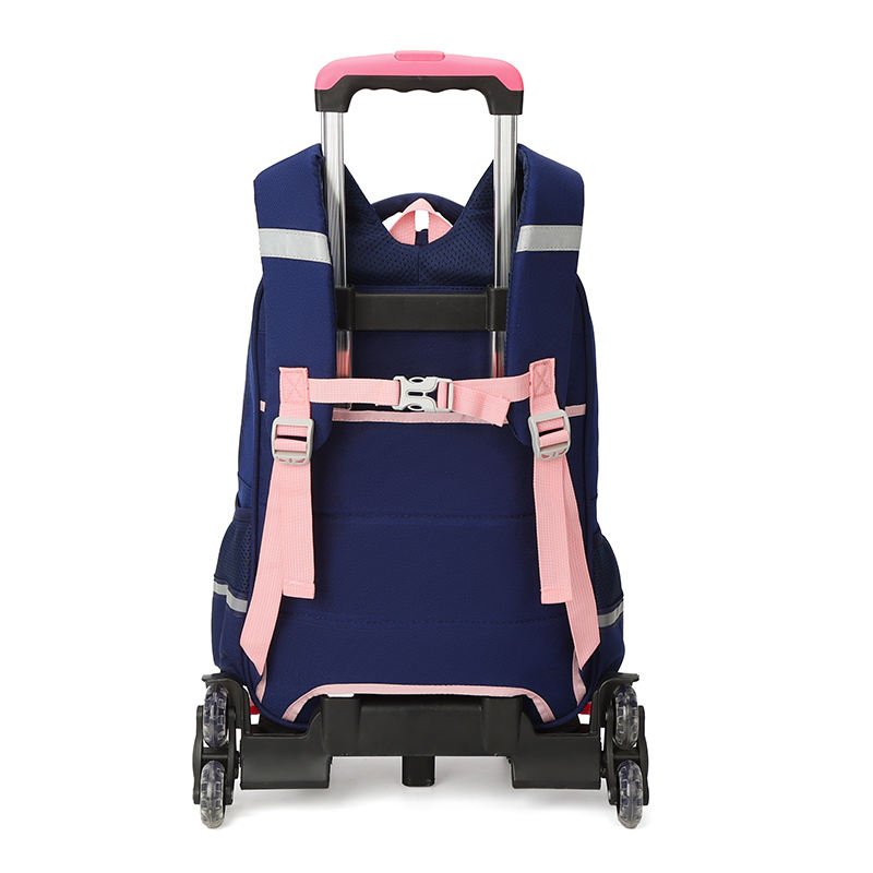 Primary School Students Load protection Cartoon Cute Backpack High Quality Trolley Bag With Wheels - Image 3