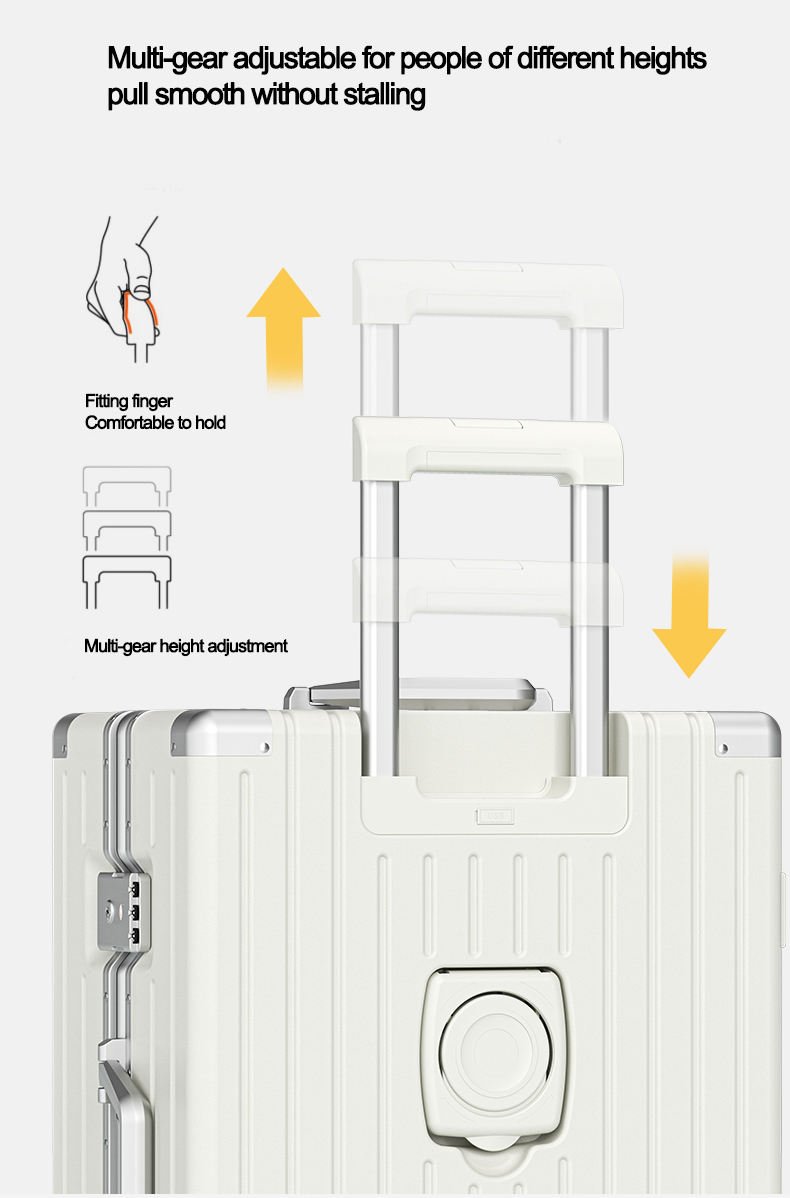 Aluminum Frame Lightweight Hard case ABS Carry-ons Suitcase Abs Bag Set Summer Luggage Set Long Journey Luggage - Image 3
