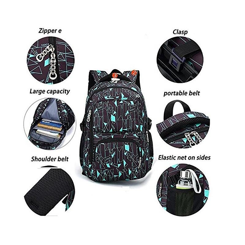 Rolling Backpack on Wheels High-Capacity School Bag Backpacks for Students Climbing Stairs - Image 3