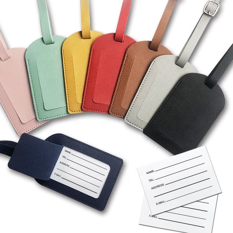 Travel Luggage Tags Suitcase Tags Wholesale Customized PU Leather Luggage Tags