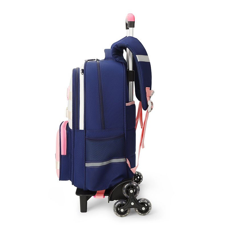 Primary School Students Load protection Cartoon Cute Backpack High Quality Trolley Bag With Wheels - Image 2