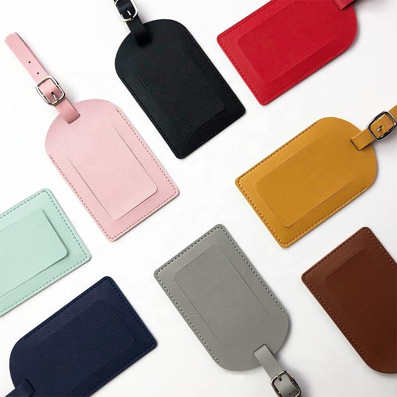 Travel Luggage Tags Suitcase Tags Wholesale Customized PU Leather Luggage Tags - Image 2
