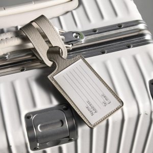 Customized PU Leather Luggage Tags Fashionable Multi-Color Personalized Baggage Label Tag Accessory for Belts